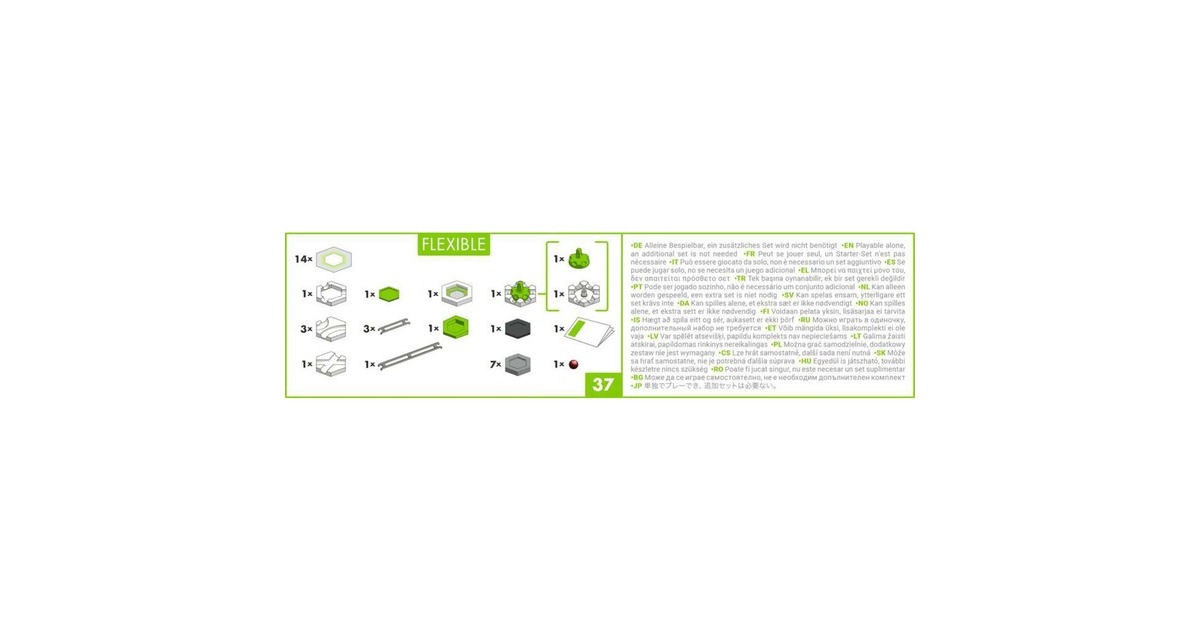 Gravitrax GO Flexible - Circuit De Billes Ravensburger 37 Pièces - Jeu De Construction Créatif Pour Débutants