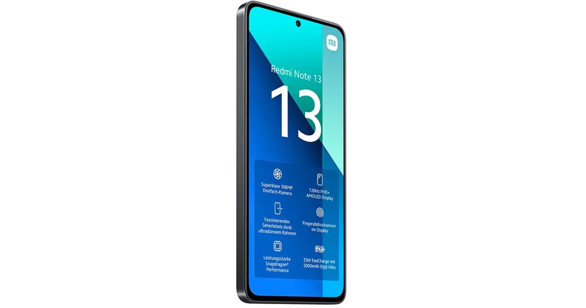 Xiaomi Redmi Note 13 256GB, Handy Midnight Black, Android 13, LTE 