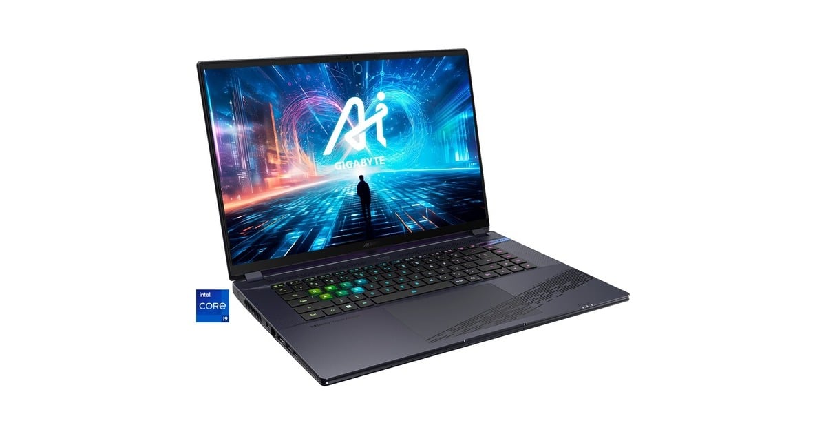 GIGABYTE AORUS 16X ASG63DEC65SH, GamingNotebook grau, Intel® Core™ i914900HX, NVIDIA GeForce