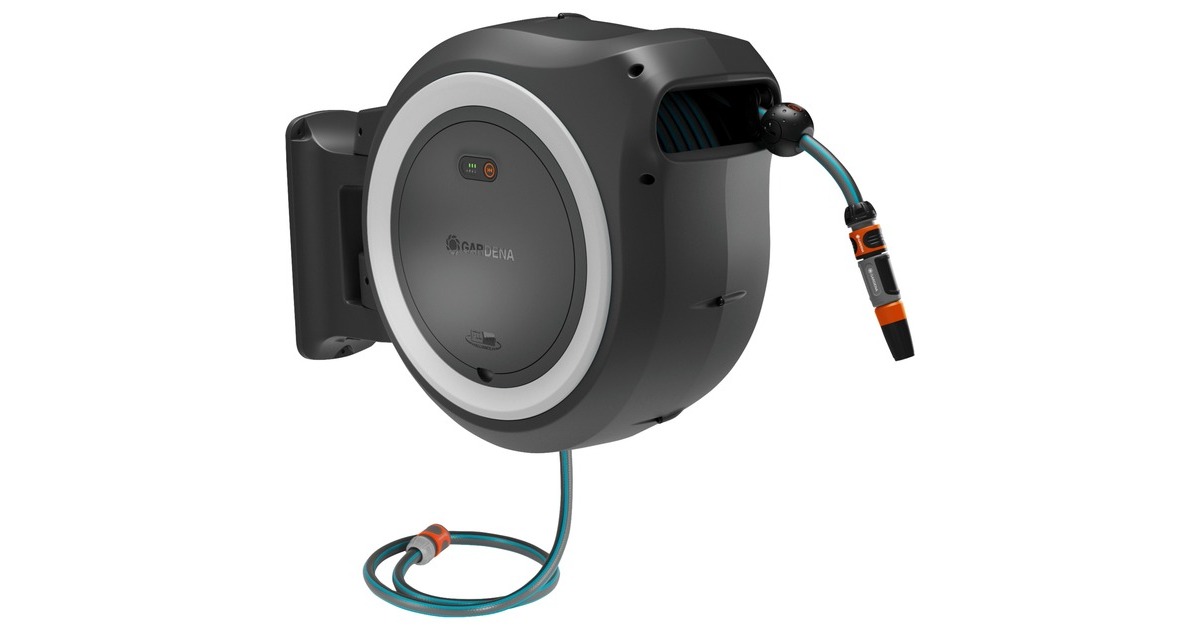 GARDENA AkkuWandSchlauchbox PowerRoll XL 18V P4A solo, 35 Meter