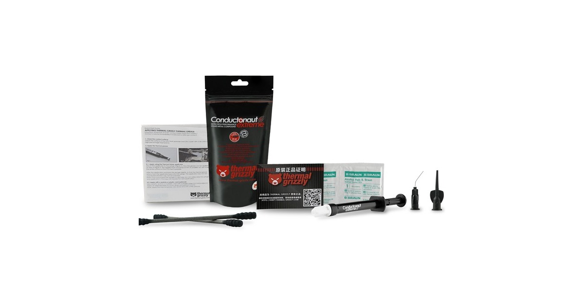 Thermal Grizzly Conductonaut – Pasta Termica 73 W/m·K, 5 Grammi, Per Dissipatore CPU E GPU