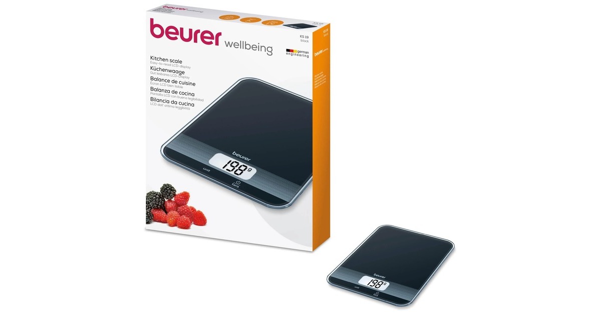 Beurer Küchenwaage KS 19 Black schwarz