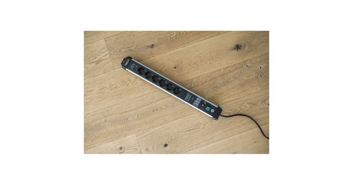 Brennenstuhl Premium-Protect-Line Steckdosenleiste 6-fach schwarz 