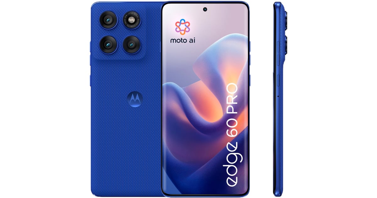 Motorola edge 60 Pro 512GB, Handy Dazzling Blue, Android, 12 GB