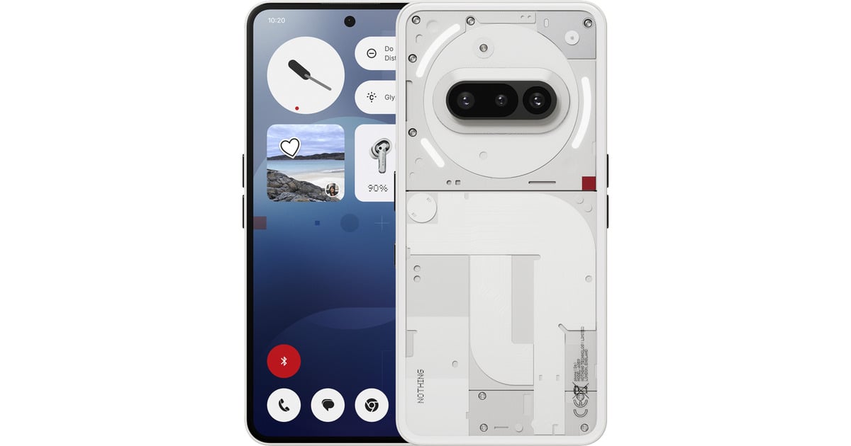 Nothing Phone (3a) 256GB, Handy weiß, Android 15, 12 GB