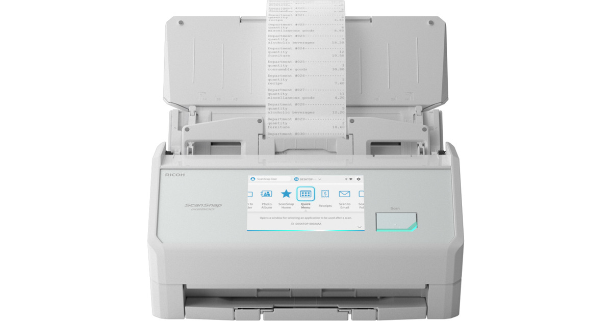 Ricoh ScanSnap iX2500, Einzugsscanner weiß, USB, WLAN