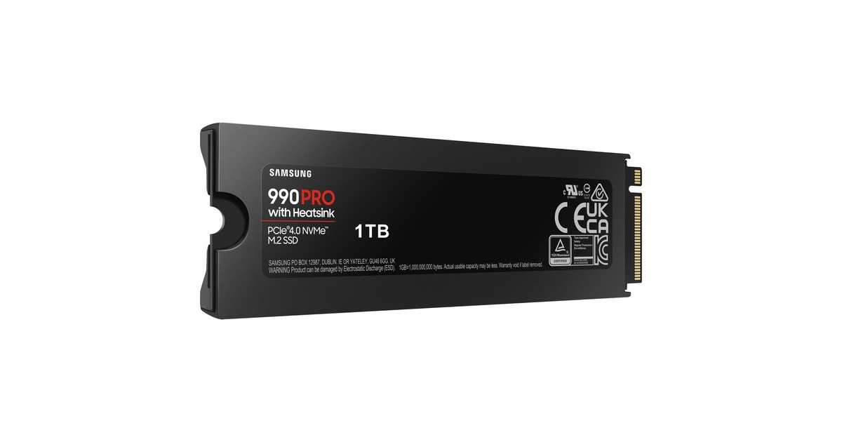 SAMSUNG 990 PRO Heatsink 1 TB, SSD PCIe 4.0 x4, NVMe 2, M.2 2280  