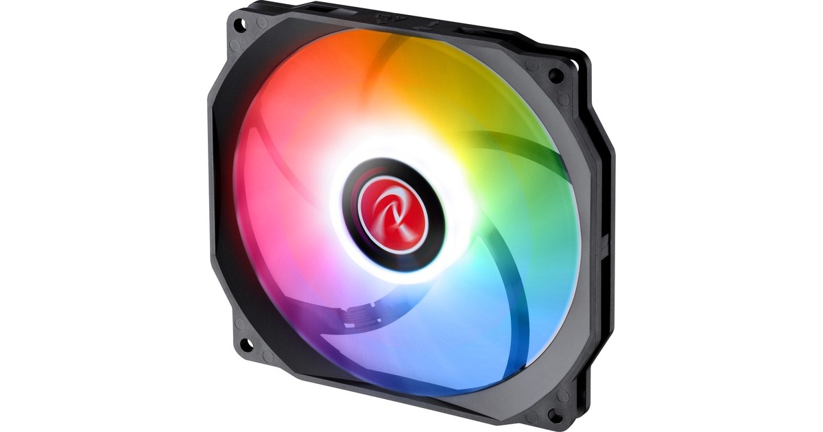 RAIJINTEK Aeolus ß- ARGB 120x130x13, Gehäuselüfter schwarz/weiß