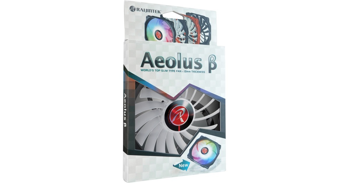 RAIJINTEK Aeolus ß- ARGB 120x130x13, Gehäuselüfter schwarz/weiß