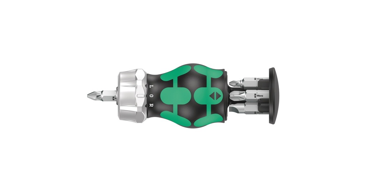 Wera Kraftform Kompakt Stubby Magazin RA 3, Bit-Satz schwarz/grün 