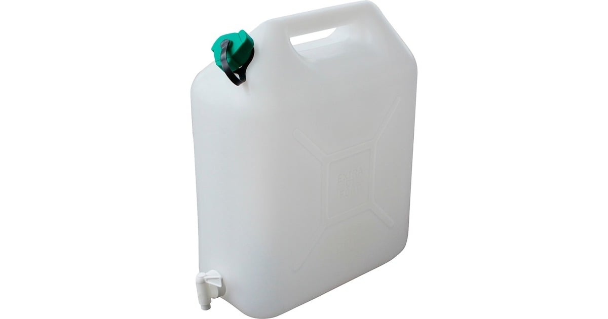 Relaxdays Wasserkanister faltbar, Kunststoff, mit Ablasshahn, transparent,  20 Liter – Böttcher AG