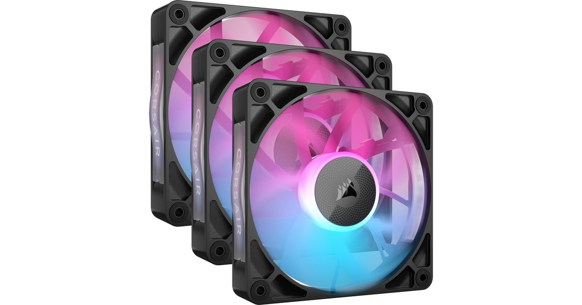 Corsair iCUE LINK RX120 RGB Triple, Gehäuselüfter schwarz, 3er 
