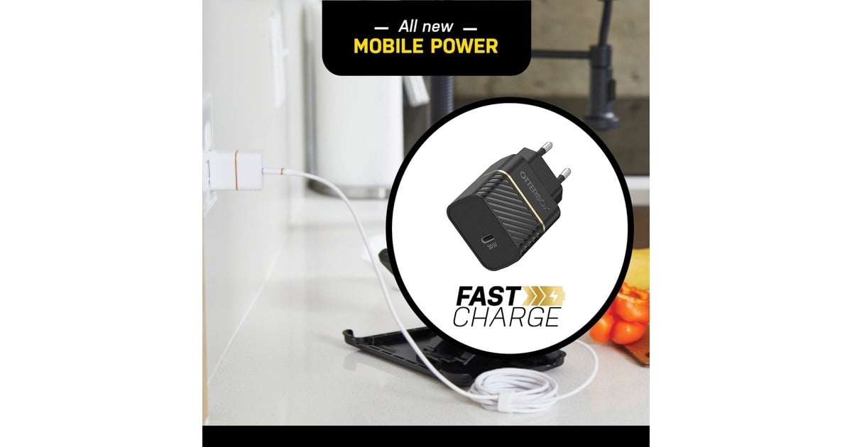 Otterbox USB-C Wand-Schnellladegerät 30W Black Schimmer schwarz  