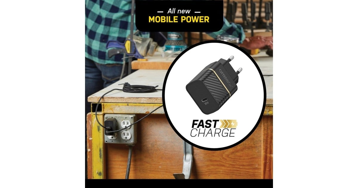 Otterbox USB-C Wand-Schnellladegerät 30W Black Schimmer schwarz  