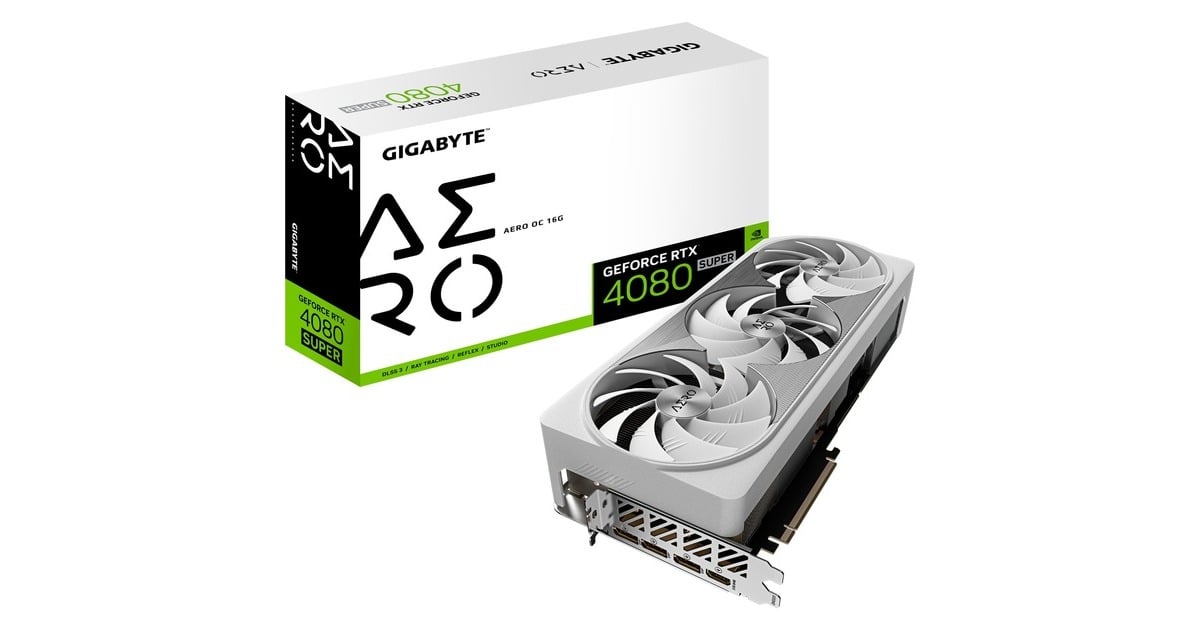 GIGABYTE GeForce RTX 4080 SUPER AERO OC 16G, Grafikkarte weiß, DLSS 3 ...