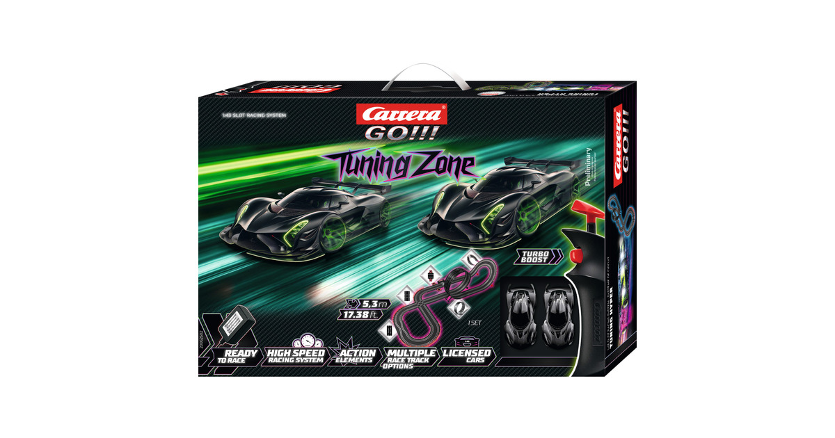 Carrera GO!!! Speed Zone Rennbahn Set - Formel 1 Action Mit Verstappen & Hamilton