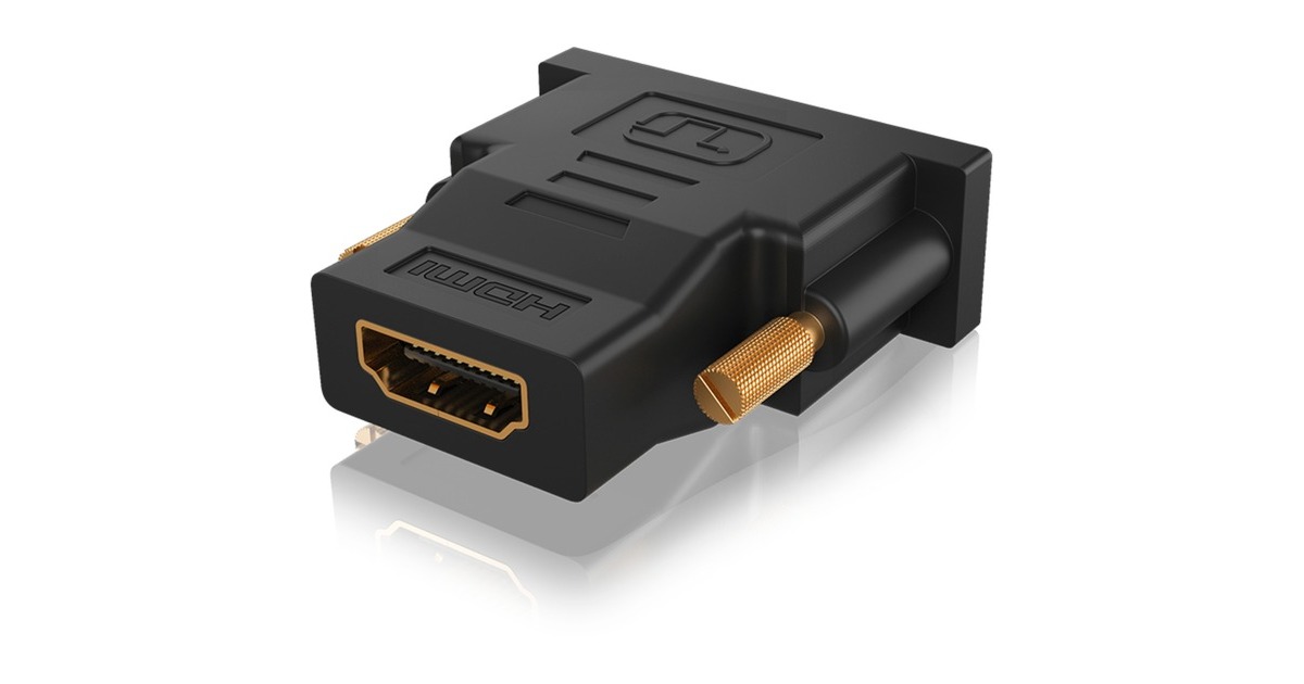 ICY BOX DVI-D (24+1) > HDMI Adapter IB-AC552 schwarz, bidirektionaler ...