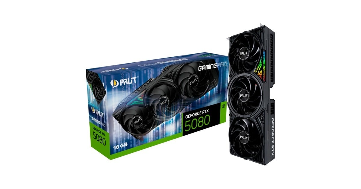 Palit GeForce RTX 5080 GamingPro, Grafikkarte DLSS 4, 3x