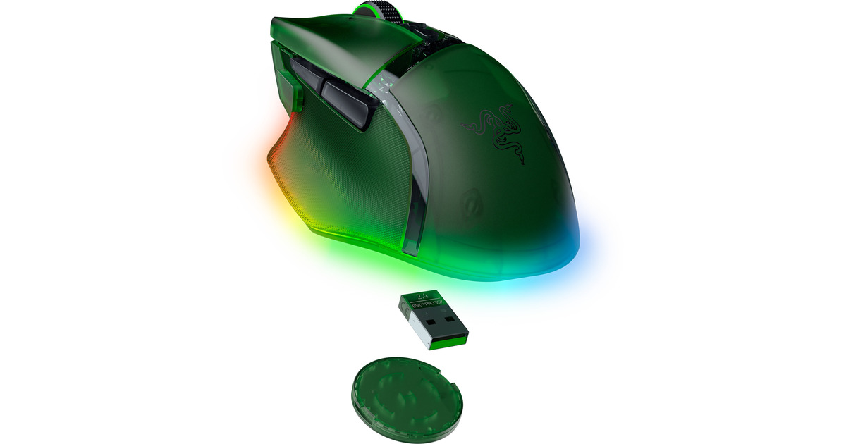 Razer Basilisk V3 Pro 35K - Phantom Green Edition, Gaming-Maus grün