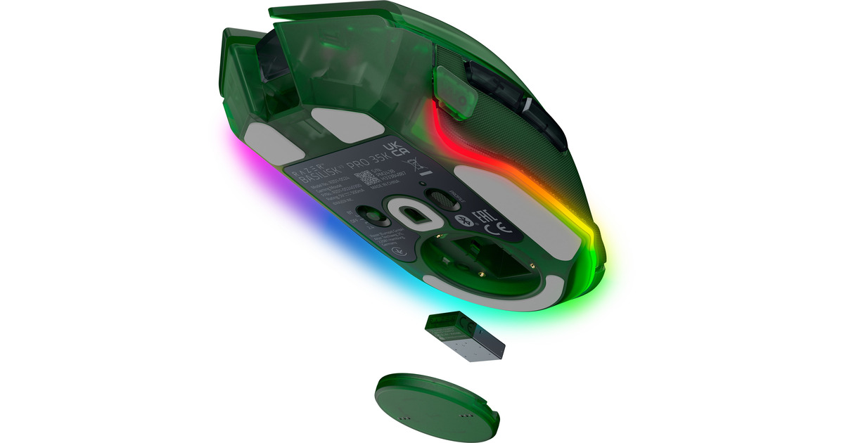 Razer Basilisk V3 Pro 35K - Phantom Green Edition, Gaming-Maus grün