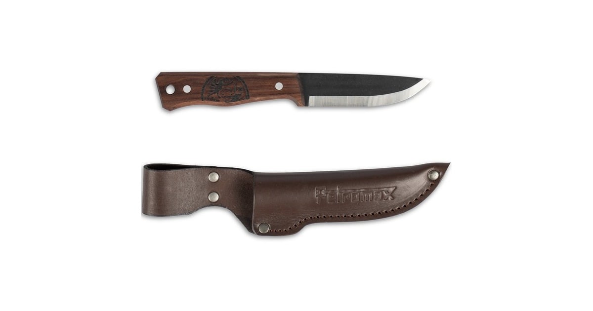 USQUARE Jagdmesser Aus Damaststahl – 20,32 Cm Mit Lederscheide | Bushcraft-Messer Für Jagd & Camping