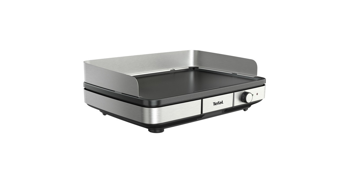 Tefal Elektrogrill Maxi Plancha CB690 schwarz/edelstahl, 2.300 Watt