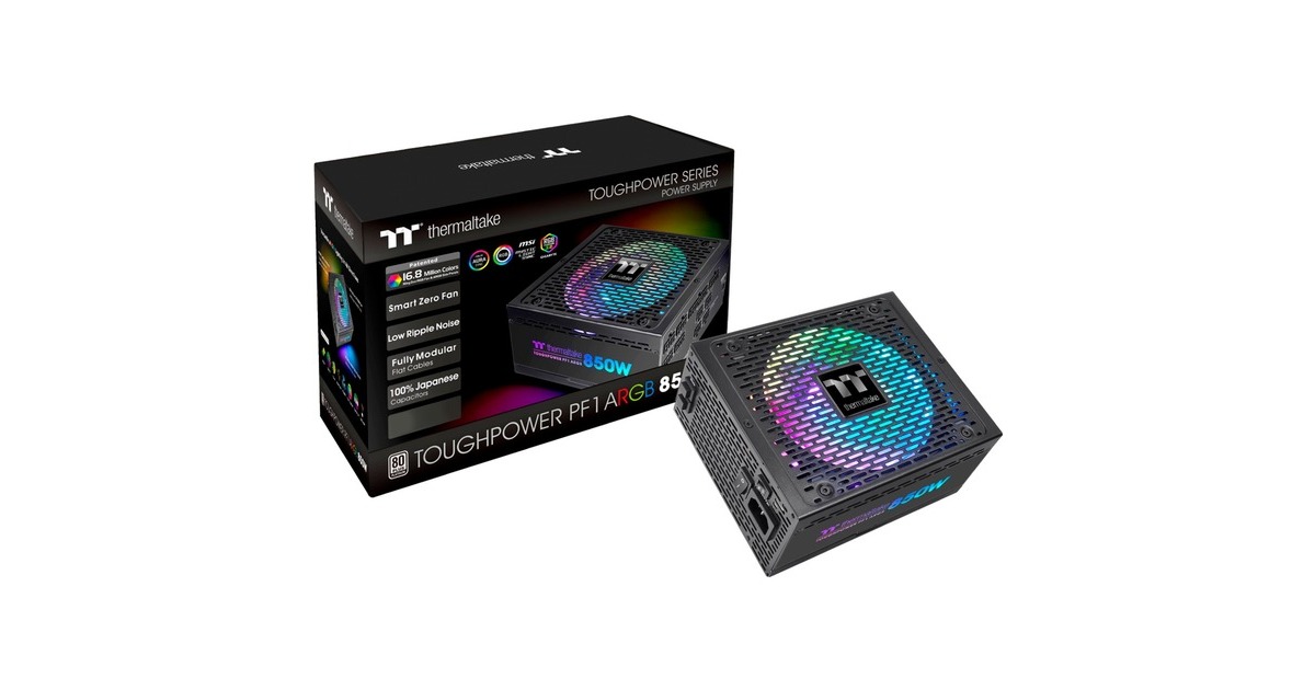 Thermaltake Toughpower PF1 ARGB 850W, PC-Netzteil schwarz, 6x PCIe ...
