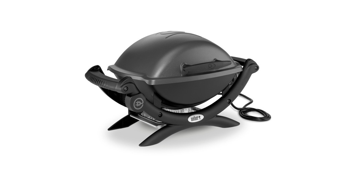 Weber Elektrogrill Q 1400 Dark Grey schwarz grau 2.200 Watt