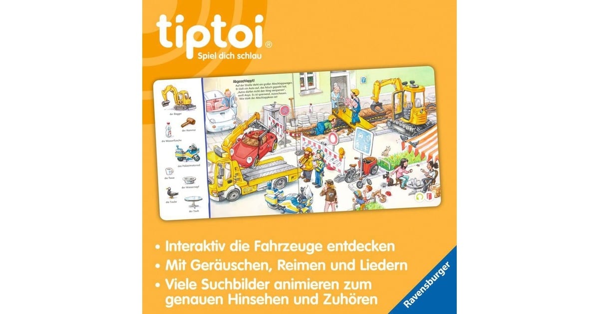 Ravensburger Tiptoi Stickerbögen 'Meerestiere' – 3 Bögen, über 20 Wiederablösbare Sticker, Für Tiptoi CREATE Stift