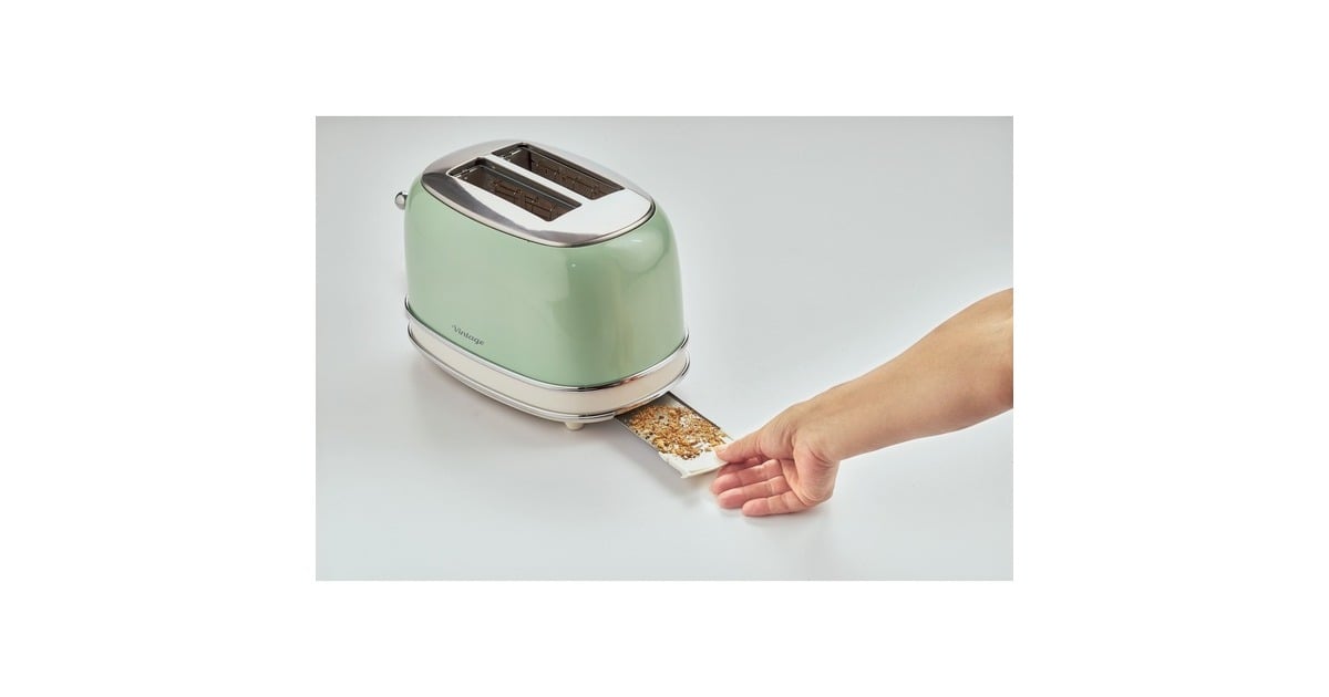 Ariete Vintage Toaster 155 hellgrün, 810 Watt, für 2 Scheiben Toast
