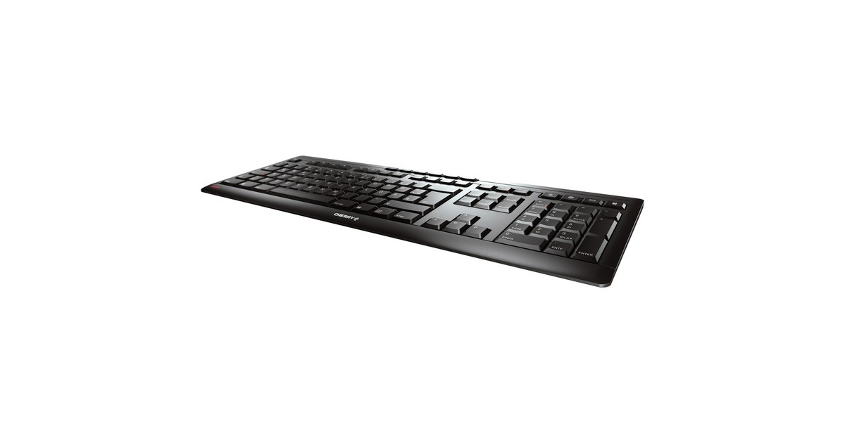 CHERRY STREAM KEYBOARD TKL, Bedraad Toetsenbord Zonder Numeriek Toetsenblok, UK Indeling (QWERTY), Compact, Stille Toetsaanslag, Uniek Typgevoel, Zwart