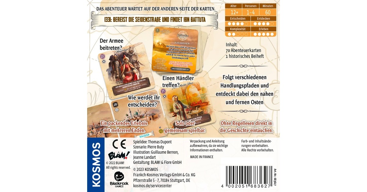 KOSMOS Cartaventura - Karawanen Kartenspiel Abenteuerspiel Kooperatives Spiel