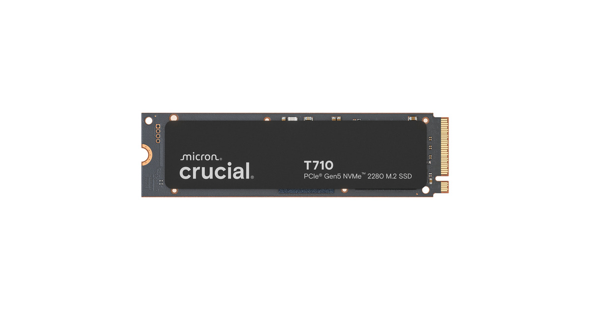 Crucial T710 1 TB, SSD PCIe 5.0 x4, NVMe 2.0, M.2 2280