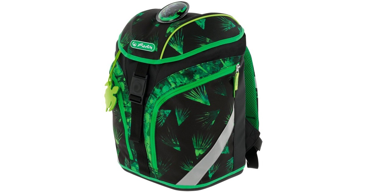 Herlitz Grundschulrucksack SoftLight , Schulranzen schwarz/grün 