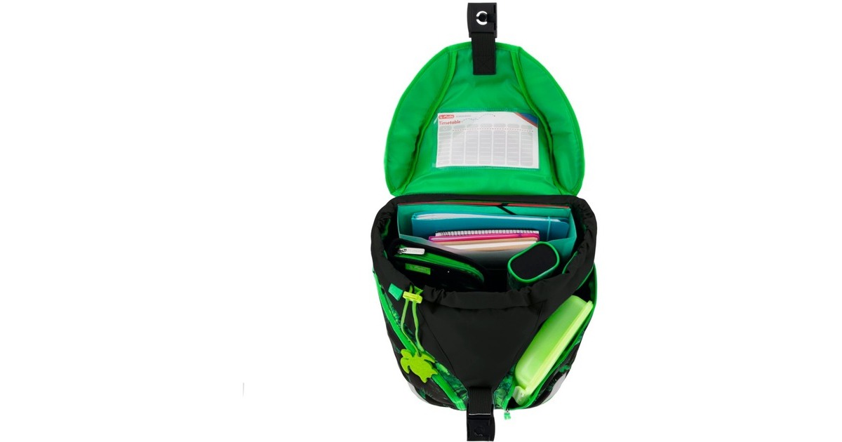Herlitz Grundschulrucksack SoftLight , Schulranzen schwarz/grün 