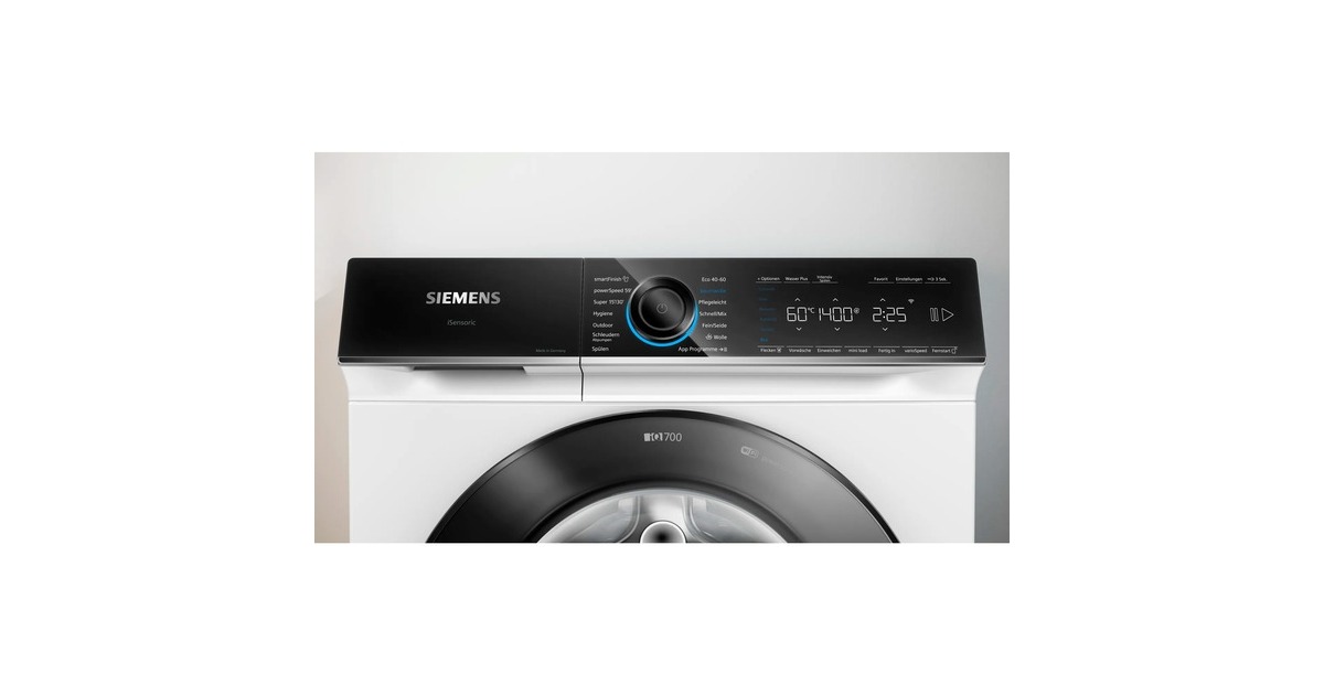 Siemens IQ700, weiß/schwarz Waschmaschine WG54B2030