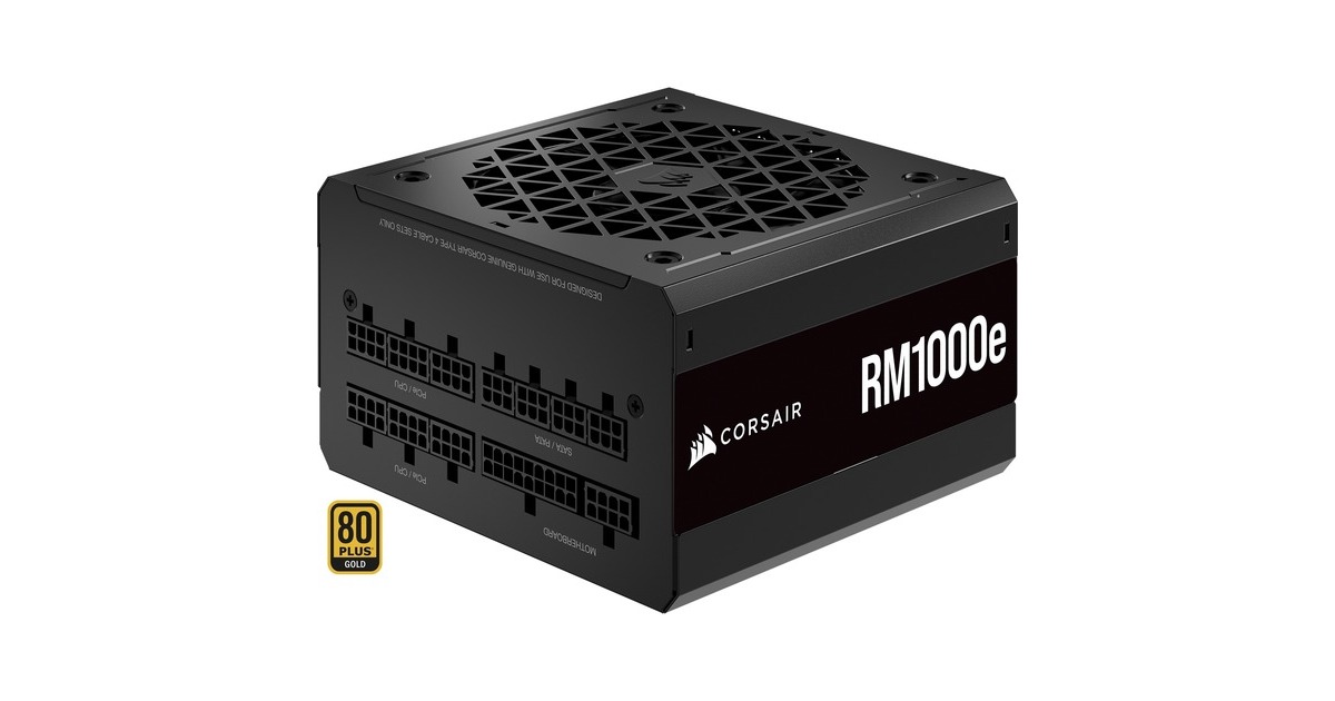 Corsair RM1000e 1000W, PC-Netzteil schwarz, Kabel-Management, 1000 