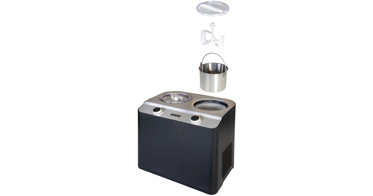 Unold Eismaschine Doppio nero schwarz, 2x 1,2 Liter