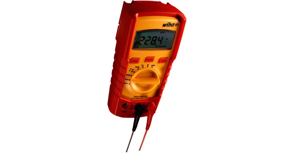 Wiha Digitales Multimeter 45215, bis 1.000 V AC, CAT IV, Messgerät  