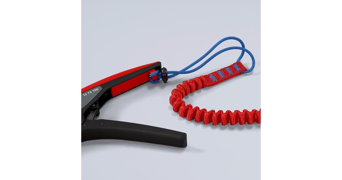 KNIPEX NexStrip Elektriker-Multiwerkzeug, Abisolier-Zange schwarz/rot 