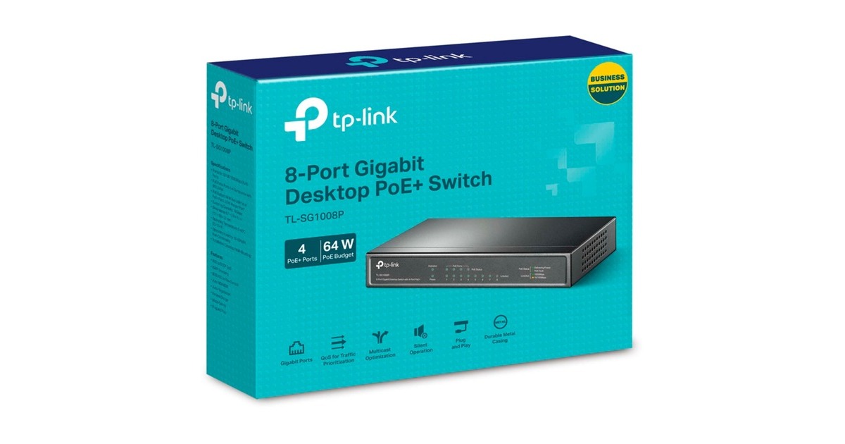 TP-Link TL-SG1008P, Switch schwarz