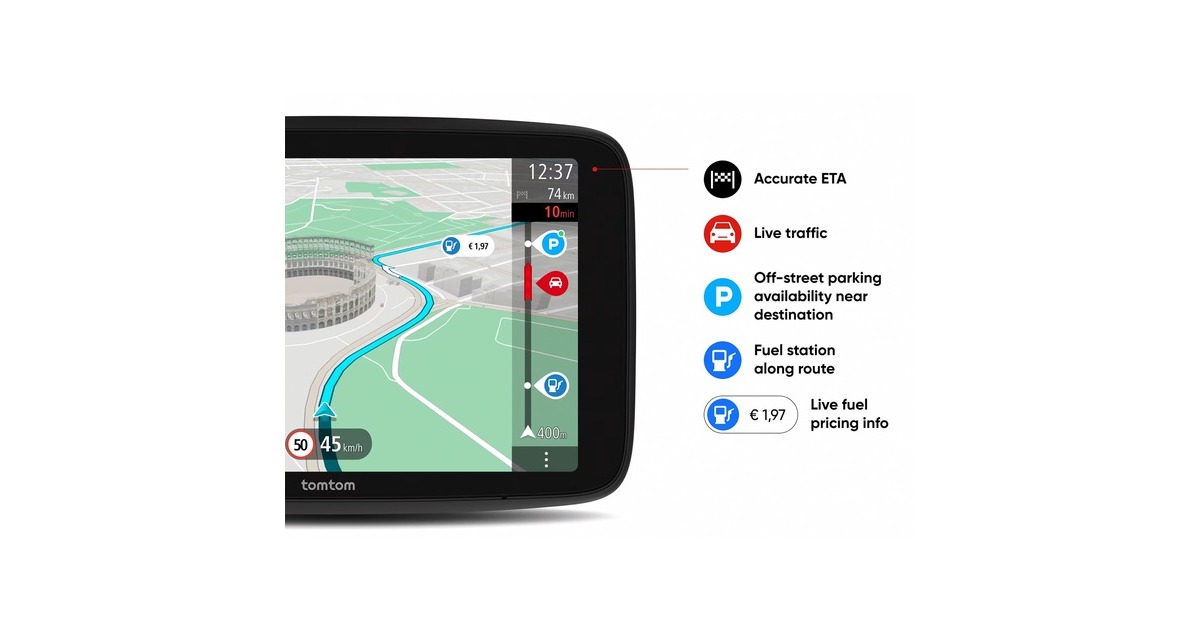 TOMTOM GO EX7: Navigation pour voiture - 7 (17,8cm), 720p, carte du monde,  GPS chez reichelt elektronik