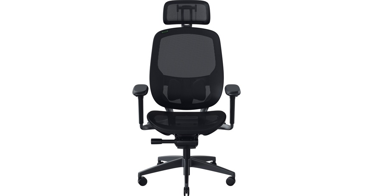 Razer Fujin Pro, Mesh-Gaming-Stuhl schwarz, inkl. 3-D Kopfstütze
