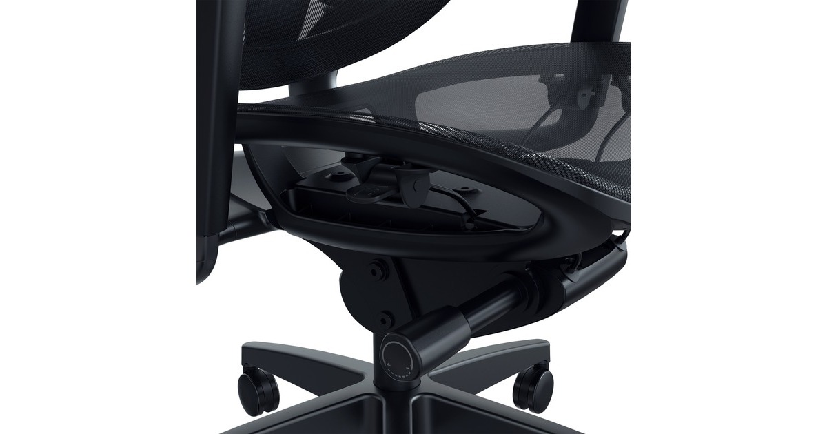 Razer Fujin Pro, Mesh-Gaming-Stuhl schwarz, inkl. 3-D Kopfstütze