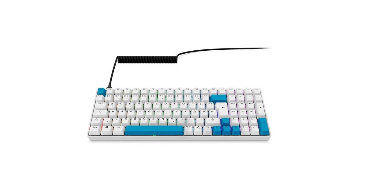 Sharkoon SGK50 S2 Tastatur – Weiß, RGB, Gateron Brown Schalter, Hot-swappable