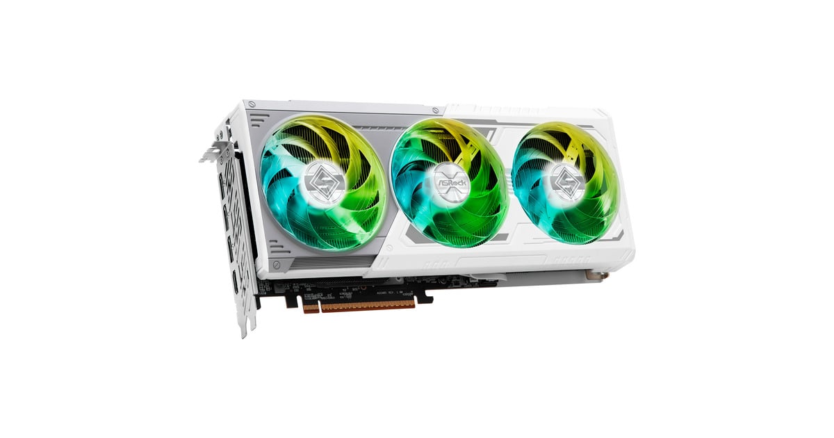 ASRock Radeon RX 9070 XT Steel Legend 16GB, Grafikkarte weiß