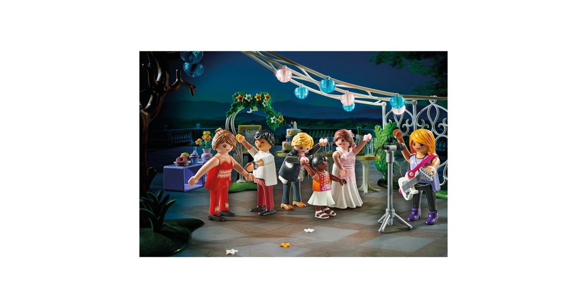 PLAYMOBIL City Life Fiesta De Boda – Set De 163 Piezas Con 7 Figuras Y 5 Animales Para Niños +4 Años