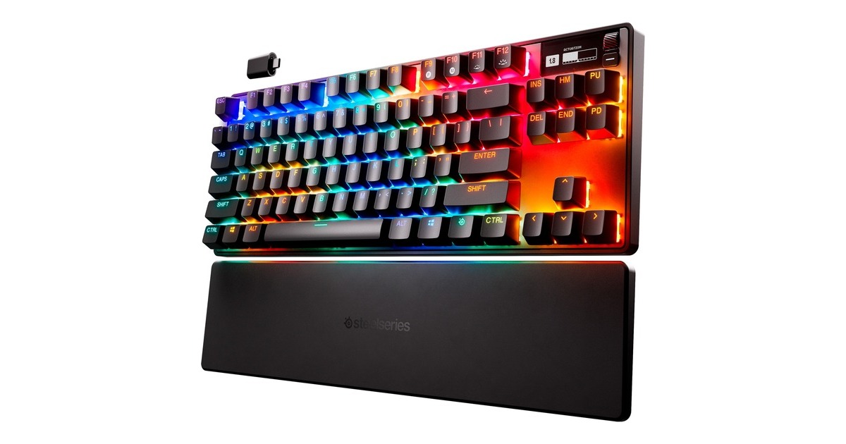 SteelSeries Apex Pro TKL Wireless, Gaming-Tastatur schwarz, DE-Layout,  SteelSeries OmniPoint 2.0