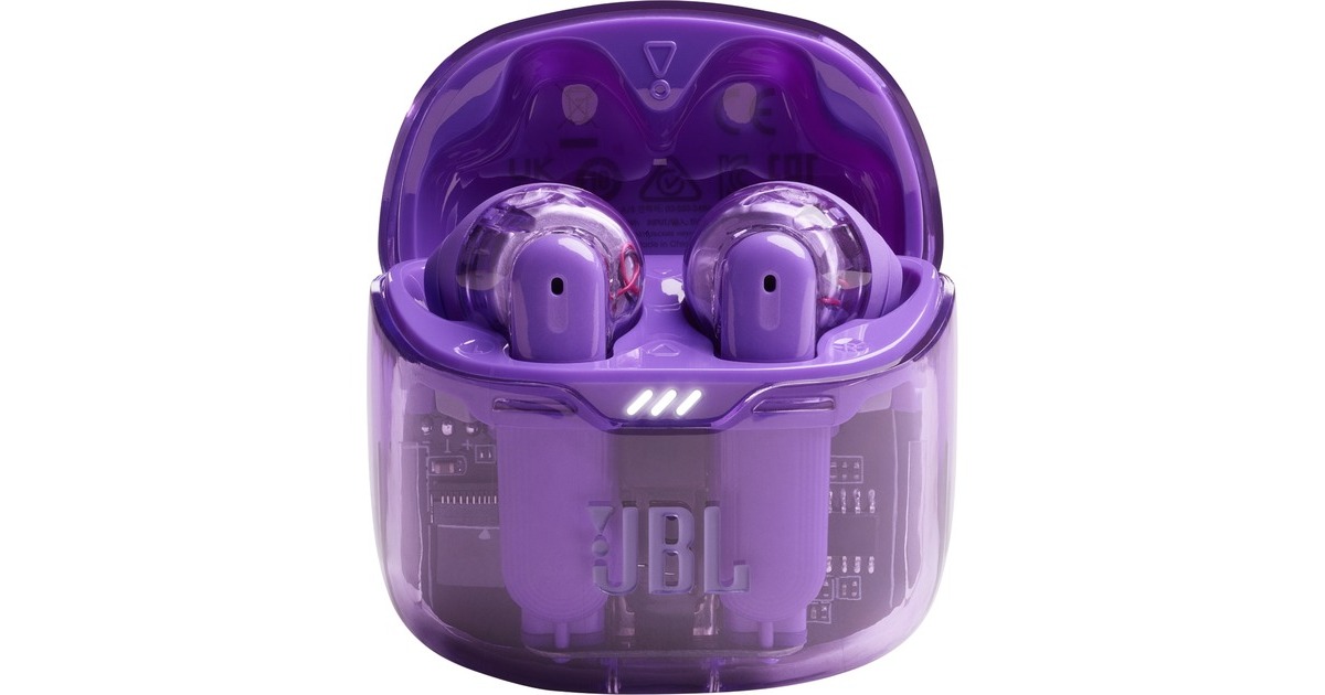 JBL Tune Flex Ghost Edition, Kopfhörer lila/transparent, USB-C, Bluetooth