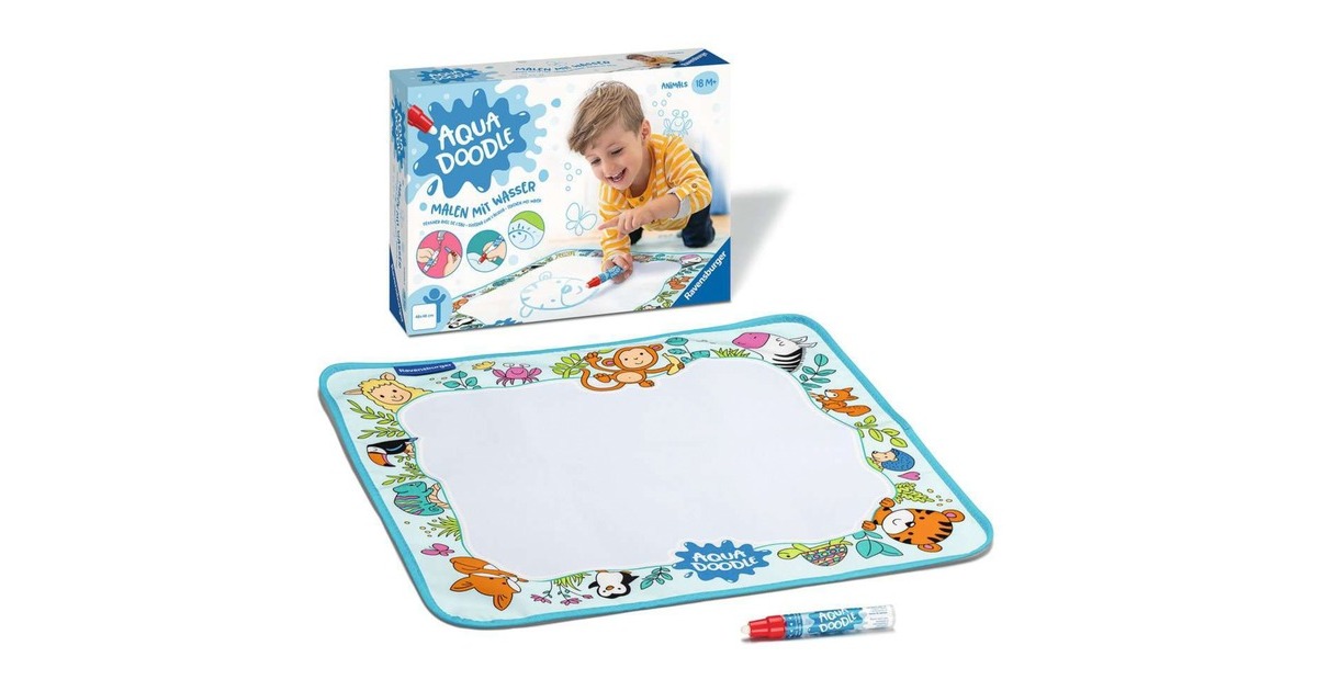 Ravensburger Ministeps Aqua Doodle ABC – Magische Malmatte 60 X 75 Cm – Malt Nur Mit Wasser, Trocknet Unsichtbar